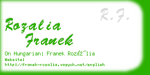 rozalia franek business card